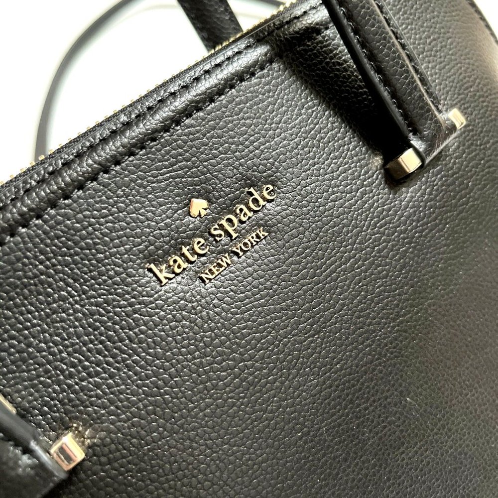 NWT $360 Kate Spade Patterson Drive Medium Dome Satchel Bag Black Leather Gold - Picture 4 of 13